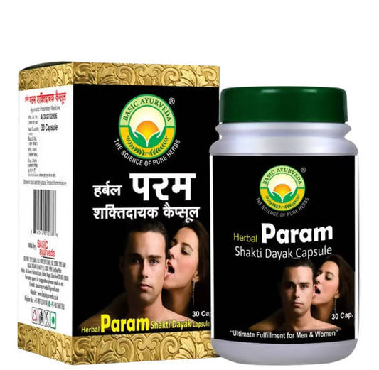 Buy Basic Ayurveda Herbal Param Shakti Dayak Capsules from DrMediCart, Ship from India to USA