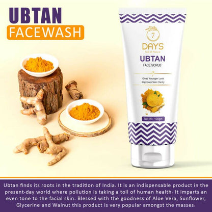 7 Days Ubtan Face Scrub with Turmeric & Walnut