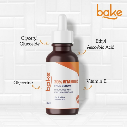 Buy Bake 20% Vitamin C Face Serum With Ethyl Ascorbic Acid from DrMediCart, Ship from India to USA