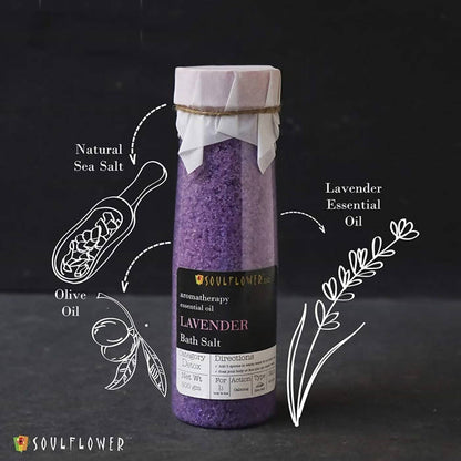 Soulflower Aromatherapy Essential Oil Lavender Bath Salt - DrMediCart