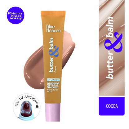 Blue Heaven Butter & Balm Peptide Based Tinted Lip Balm With Spf 20 Pa++ - Cocoa