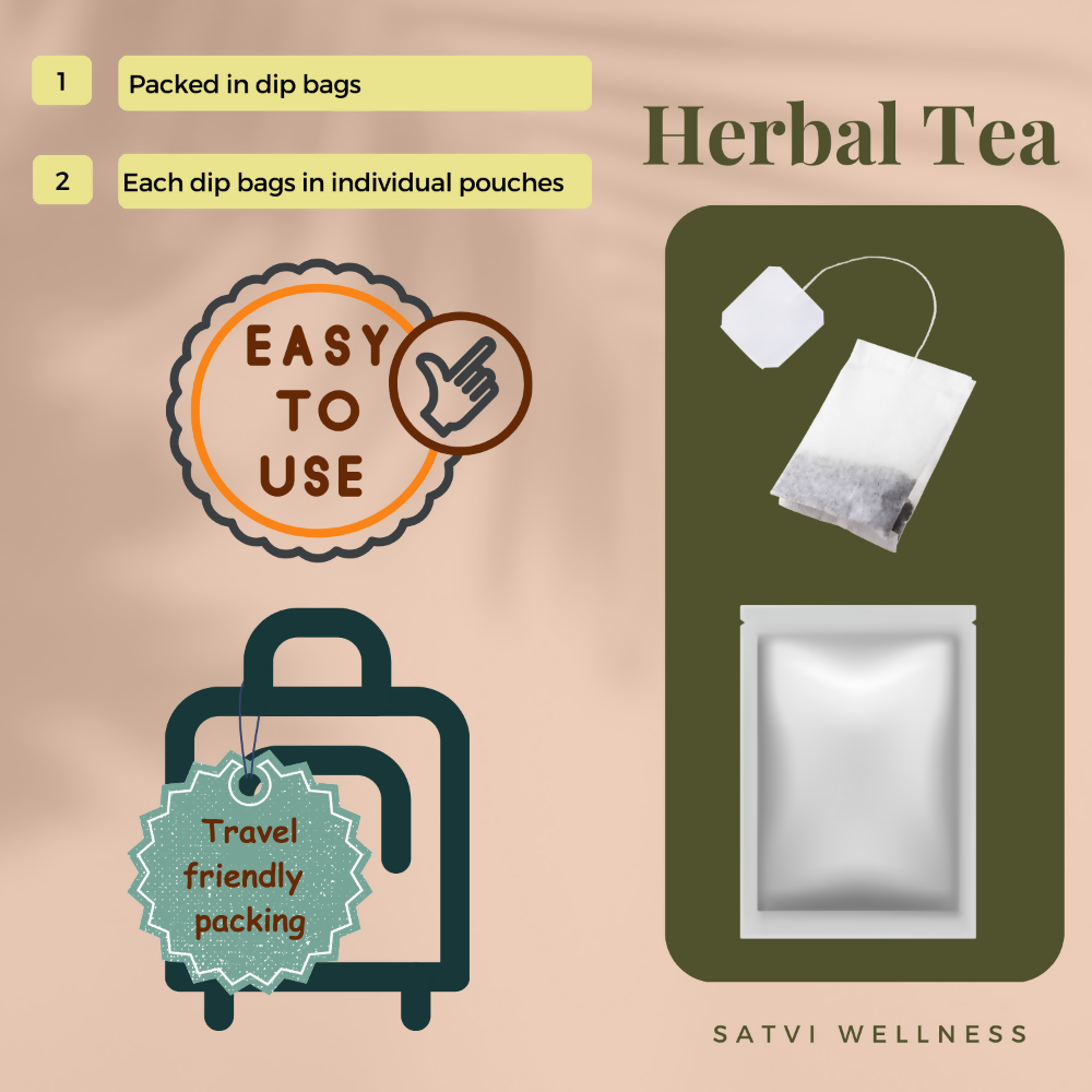 Satvi Wellness Fennel Ginger Ajwain Tea | Fennel Tea | Ginger Tea | Ajwain Tea