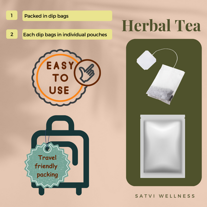 Satvi Wellness Fennel Ginger Ajwain Tea | Fennel Tea | Ginger Tea | Ajwain Tea