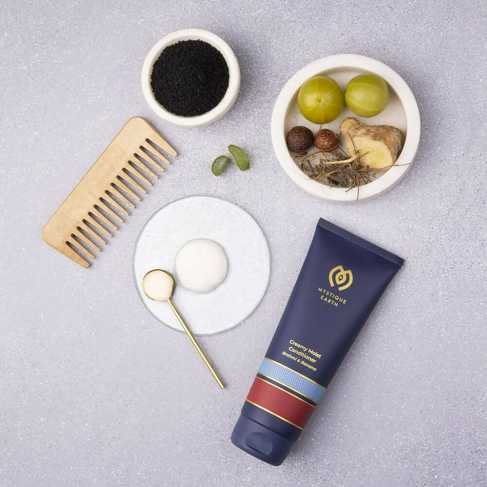Mystique Earth Creamy Moist Conditioner With Richness Of Brahmi & Banana - DrMediCart