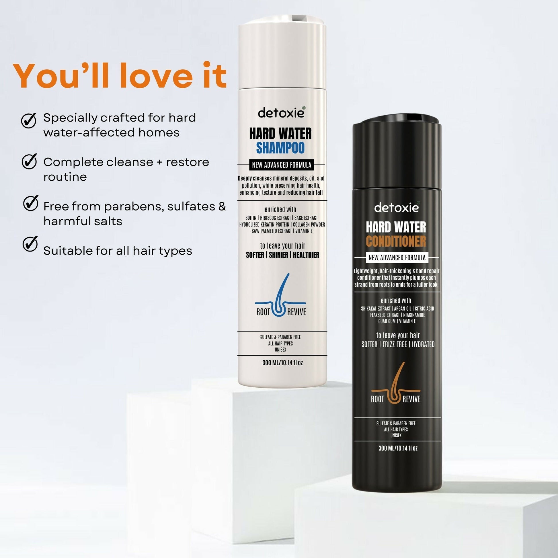 Detoxie Shampoo & Conditioner Combo - Hard Water Repair