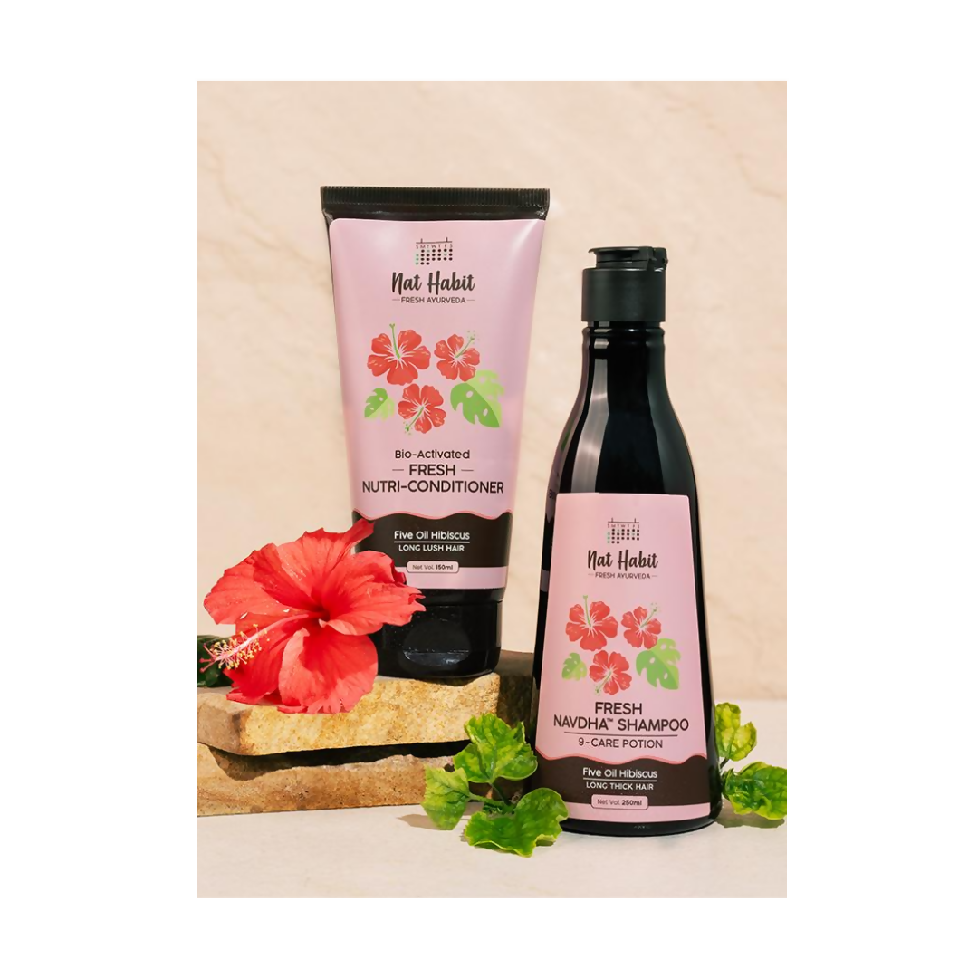 Nat Habit Hibiscus Navdha Shampoo & Nutri-Conditioner