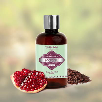 Nat Habit Pure Flaxseed Anaar Maahu Body Massage Oil