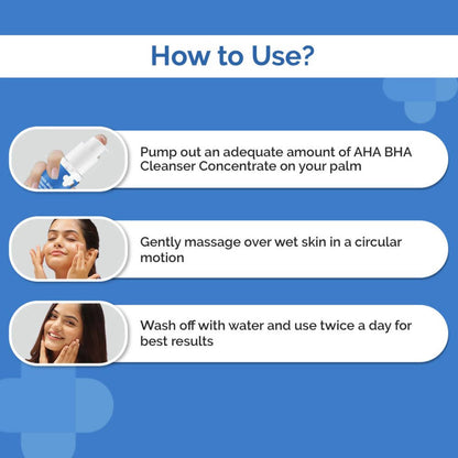 The Derma Co AHA BHA Cleanser Concentrate - Drmedicart