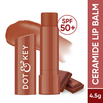 Dot & Key Barrier Repair Hydrating Lip Balm SPF 50 With Ceramides & Peptides Cocoa Nude