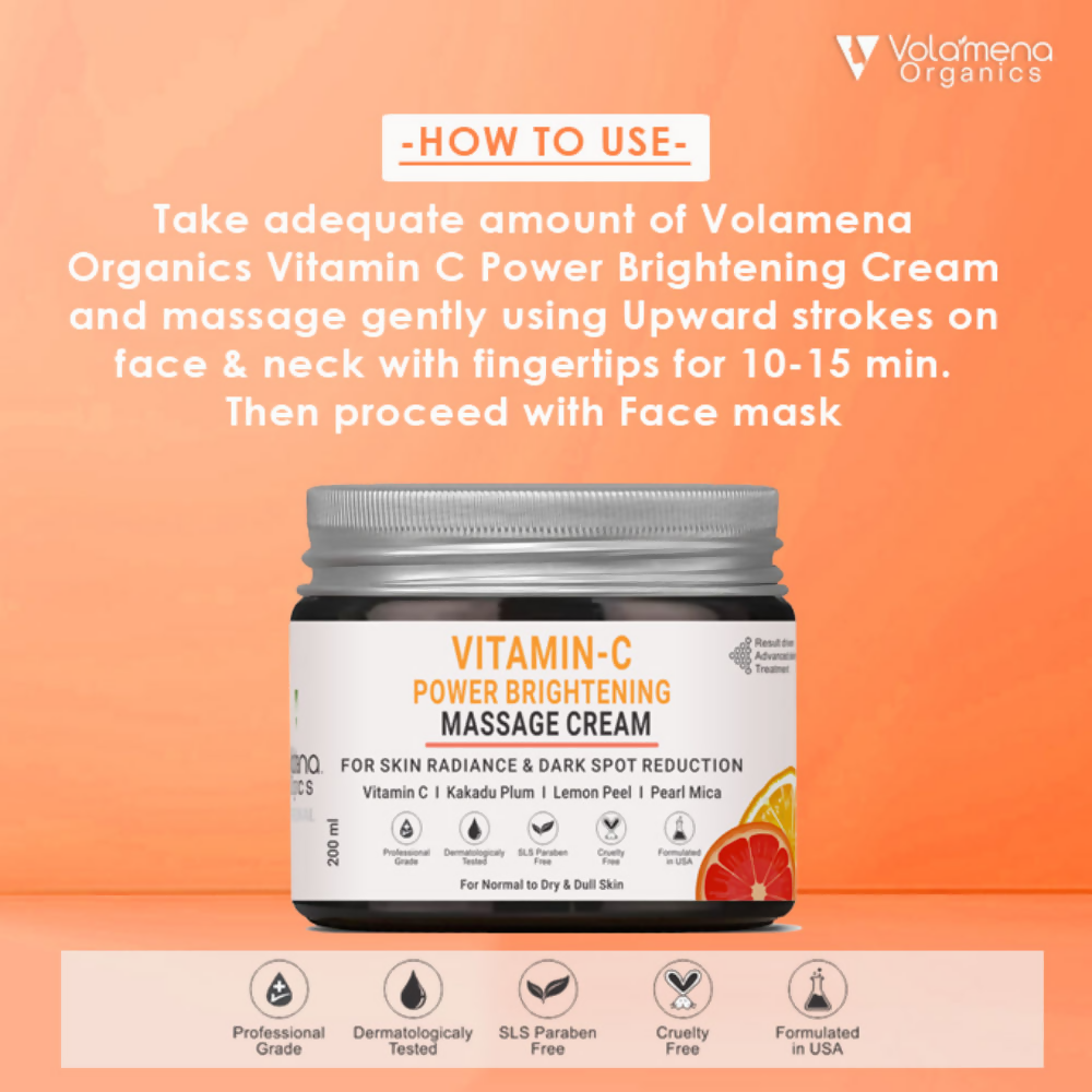 Volamena Organics Vitamin C Power Brightening Massage Cream