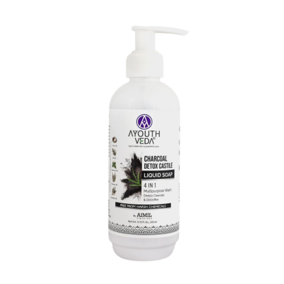 Buy Ayouthveda Charcoal cleanse  Liquid Castile Soap from DrMediCart, Ship from India to USA