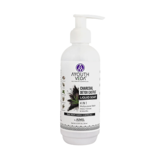 Buy Ayouthveda Charcoal cleanse  Liquid Castile Soap from DrMediCart, Ship from India to USA
