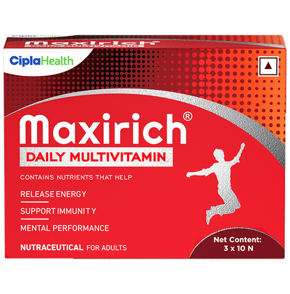 Cipla Maxirich Daily Multivitamin Softgel For Energy Immunity & Performance