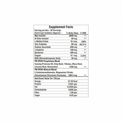 Miduty by Palak Notes PCOS Periods Fertility Powder