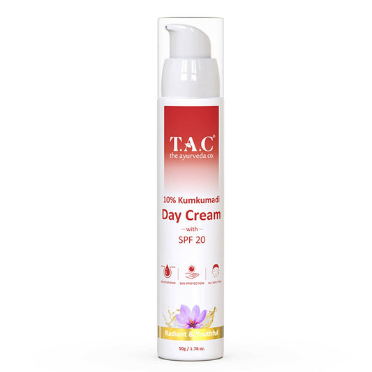 TAC - The Ayurveda Co. Kumkumadi Day Cream for Glowing Skin with SPF 20