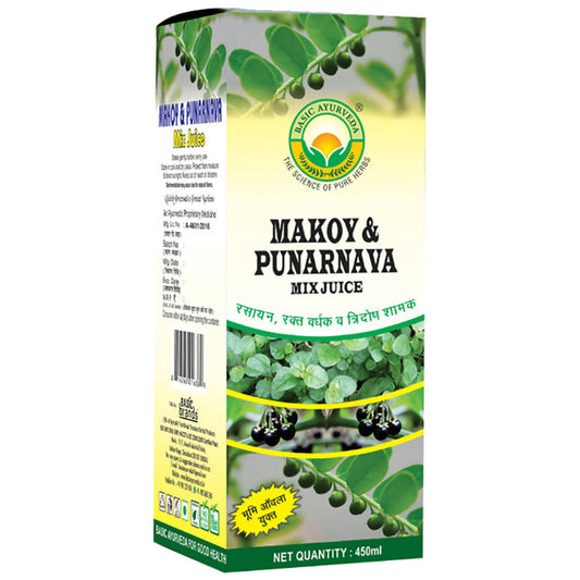 Buy Basic Ayurveda Makoy & Punarnava Mix Juice from DrMediCart, Ship from India to USA