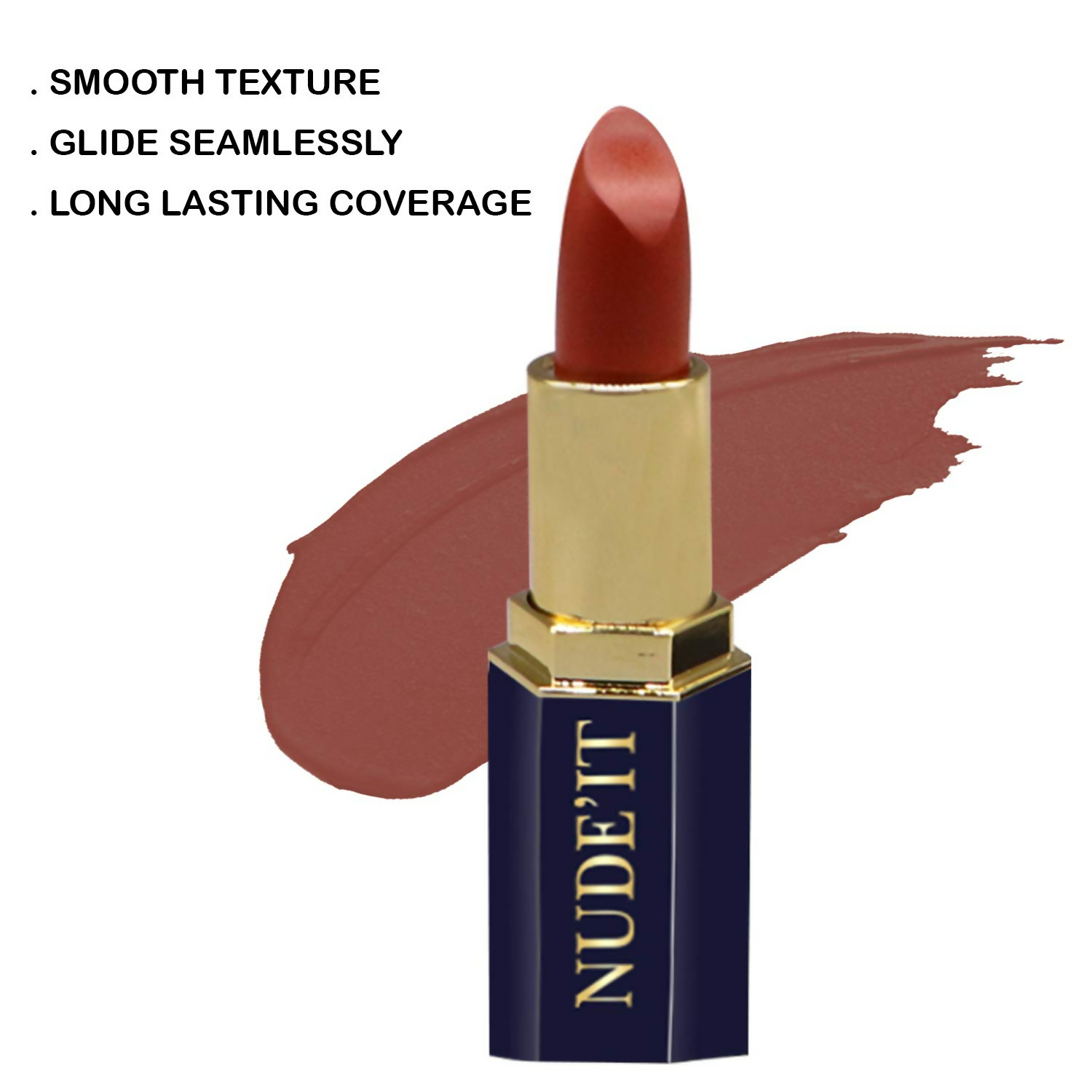 CVB C12 Nude’It Lip Colour for Smudge Proof Matte Finish 204 Rusty