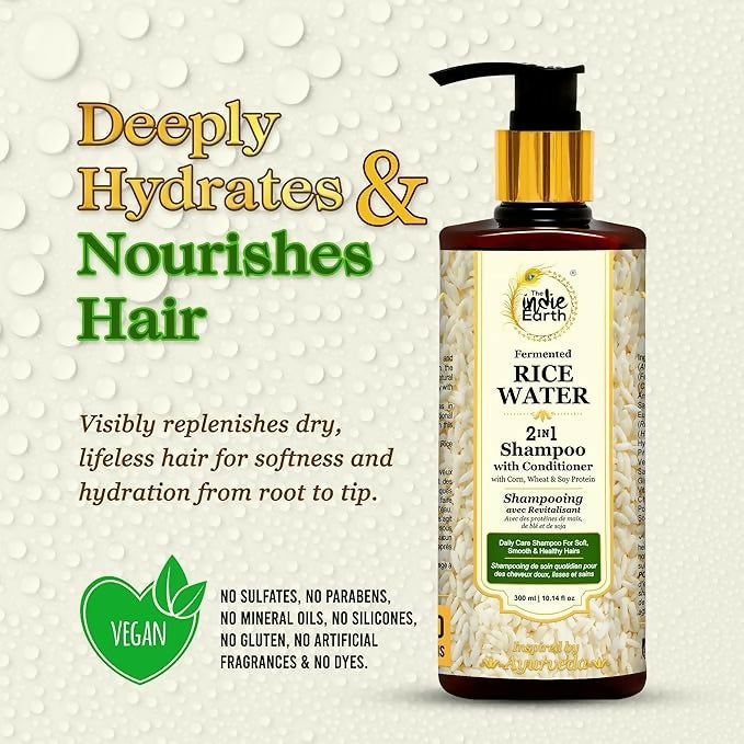 Buy The Indie Earth 2-in-1 Fermented Rice Water Shampoo from DrMediCart, Ship from India to USA