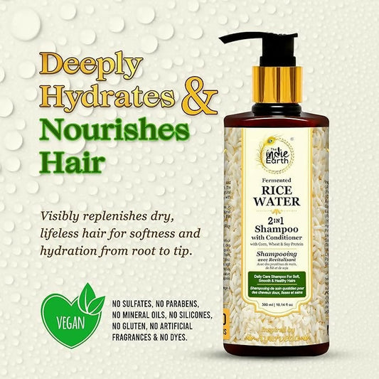 Buy The Indie Earth 2-in-1 Fermented Rice Water Shampoo from DrMediCart, Ship from India to USA