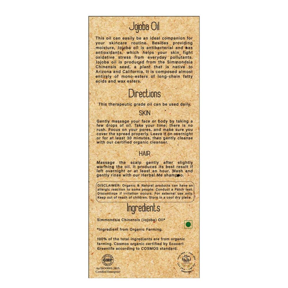 Herbal Me Cold Pressed Jojoba Oil