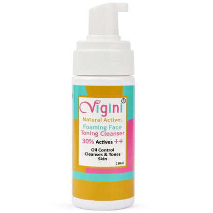 vigini natural actives foaming face toning cleanser face wash for men women buy in usa