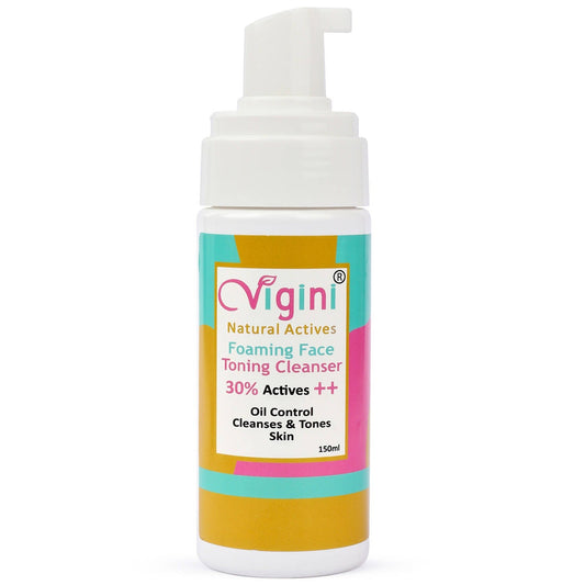 vigini natural actives foaming face toning cleanser face wash for men women buy in usa