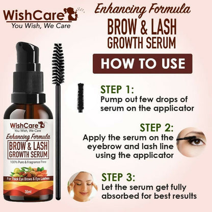 Wishcare Ultimate Eye Care Combo - Under Eye Cream & Brow-Lash Growth Serum Oil