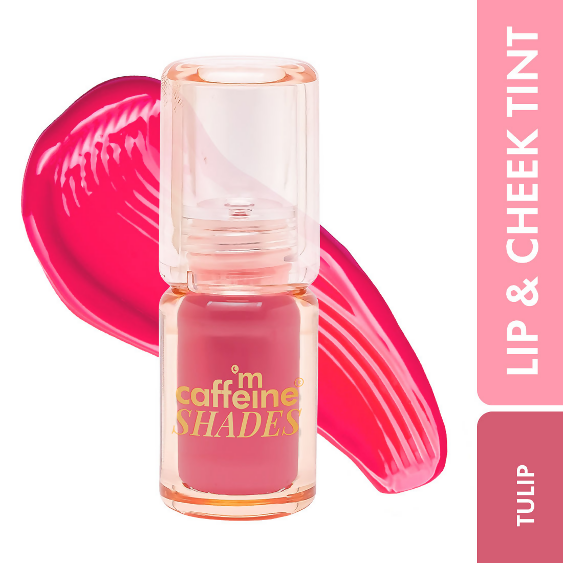 mCaffeine Shades Lip & Cheek Glow Tint Longlasting, Blendable, Dewy Finish - Tulip