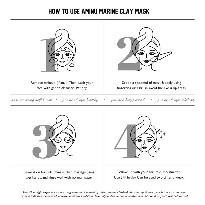 Aminu Marine Clay Mask For Sensitive & Acne Prone Skin