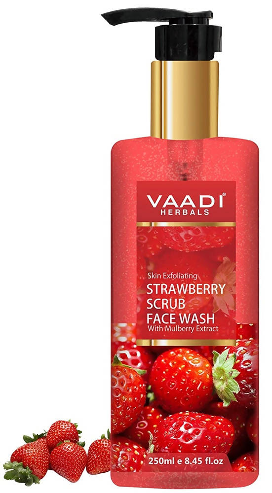 Vaadi Herbals Skin Exfoliating Strawberry Scrub Face Wash with Mulberry - Drmedicart
