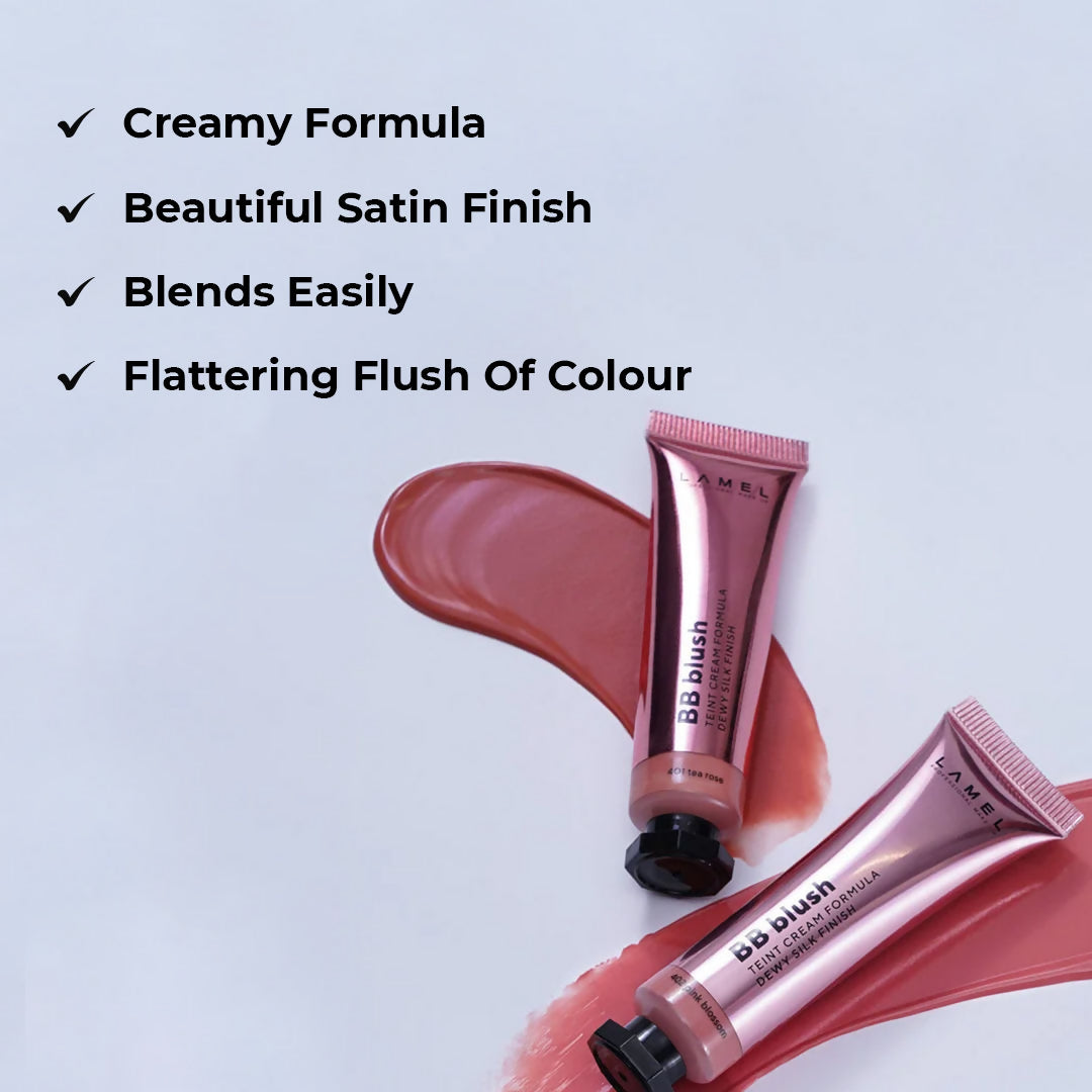 Lamel BB Blush For Dewy Silk Finish - 404 Hot Lava