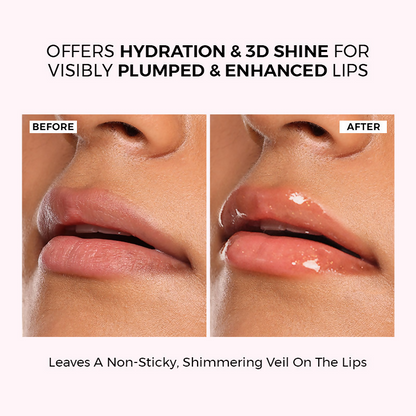 Praush Beauty Pout Cushion Luxe Lip Oil - Satin Shimmery