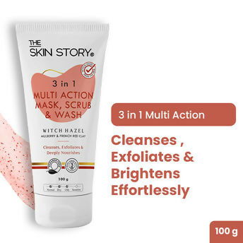 The Skin Story 3 in 1 Multi Action Face Mask, Scrub & Wash