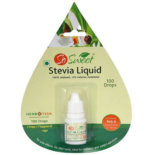 Herboveda So Sweet Stevia Liquid Drops- Sweetener Sugar Free
