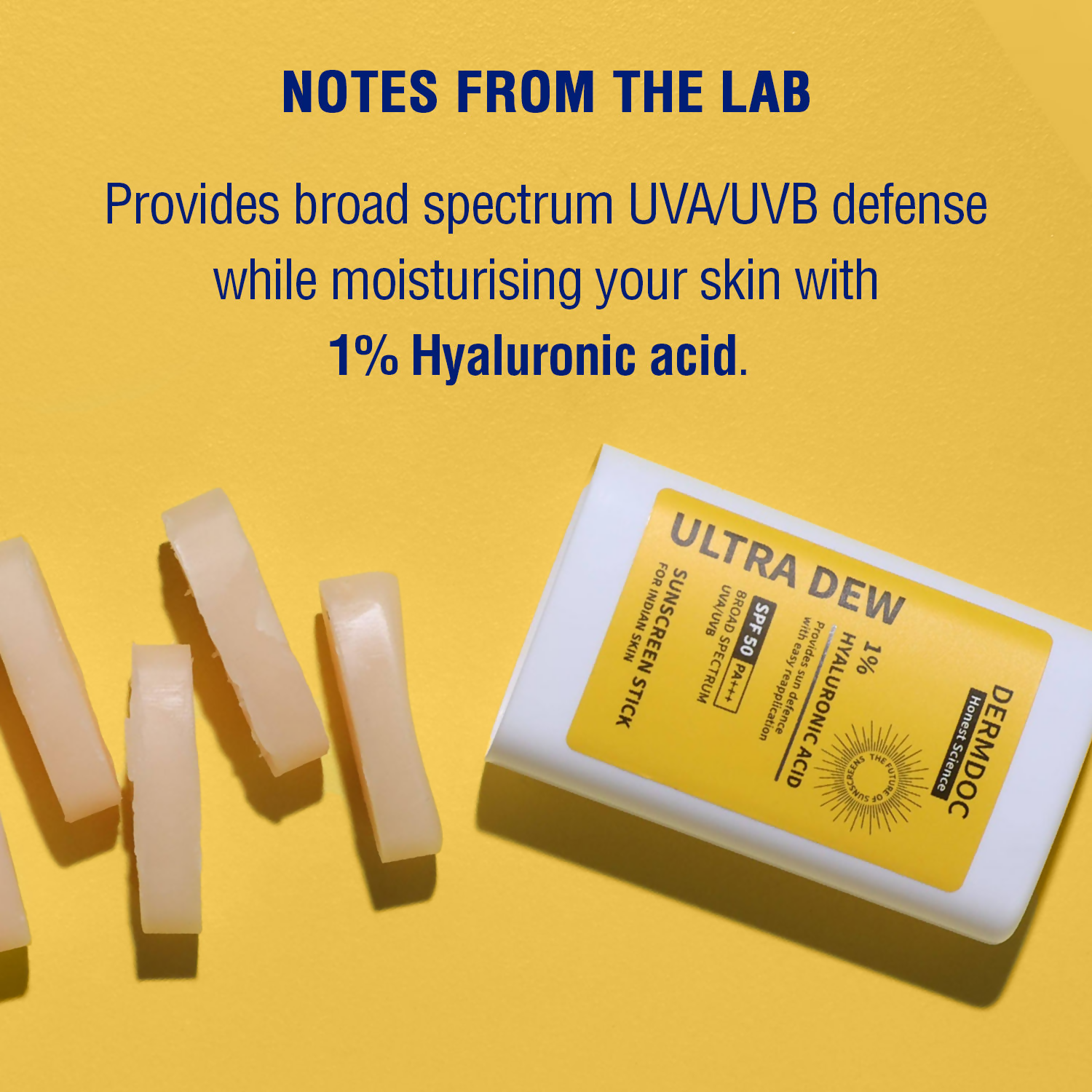 Dermdoc 1% Hyaluronic Acid Mini Sunscreen Stick SPF 50 PA +++