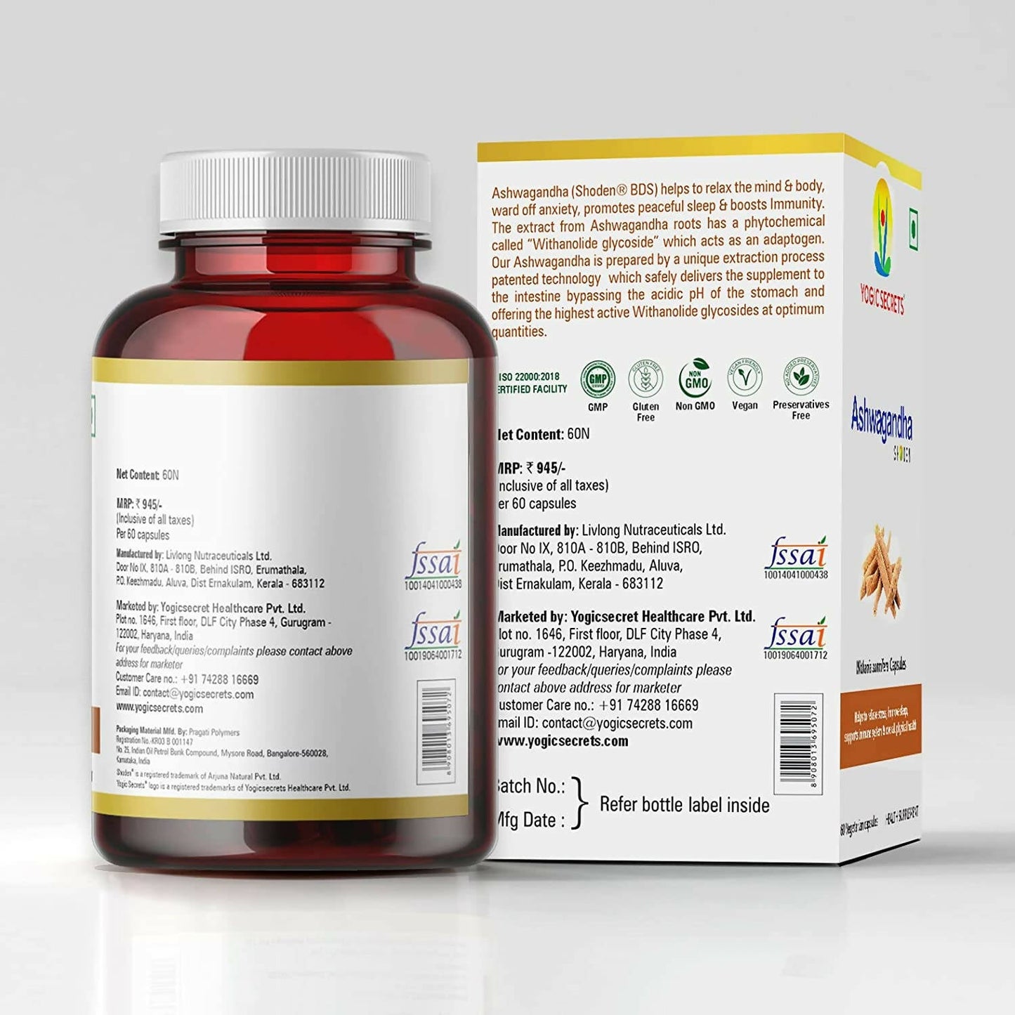 Yogic Secrets Ashwagandha Capsules