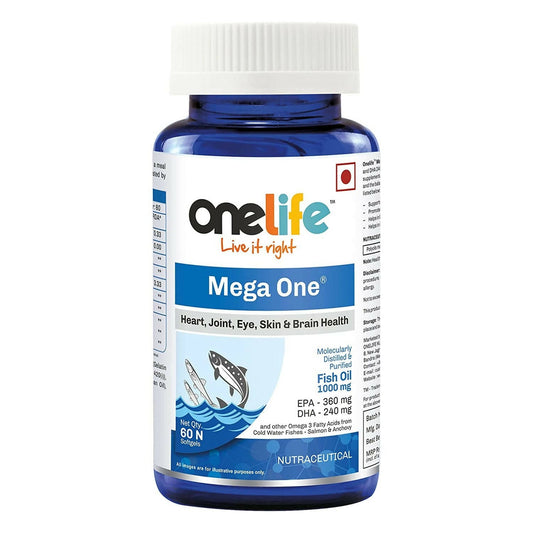 Onelife Mega One Fish Oil Omega 3 Fish Oil Softgels
