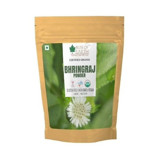 Buy Bliss of Earth Certified Organic Bhringraj Powder from DrMediCart, Ship from India to USA