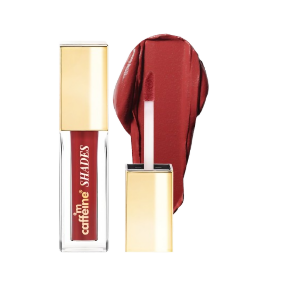 mCaffeine Shades Velvet Blur Matte Liquid Lipstick 12 Hrs Stay & Lightweight - Passionate Crimson
