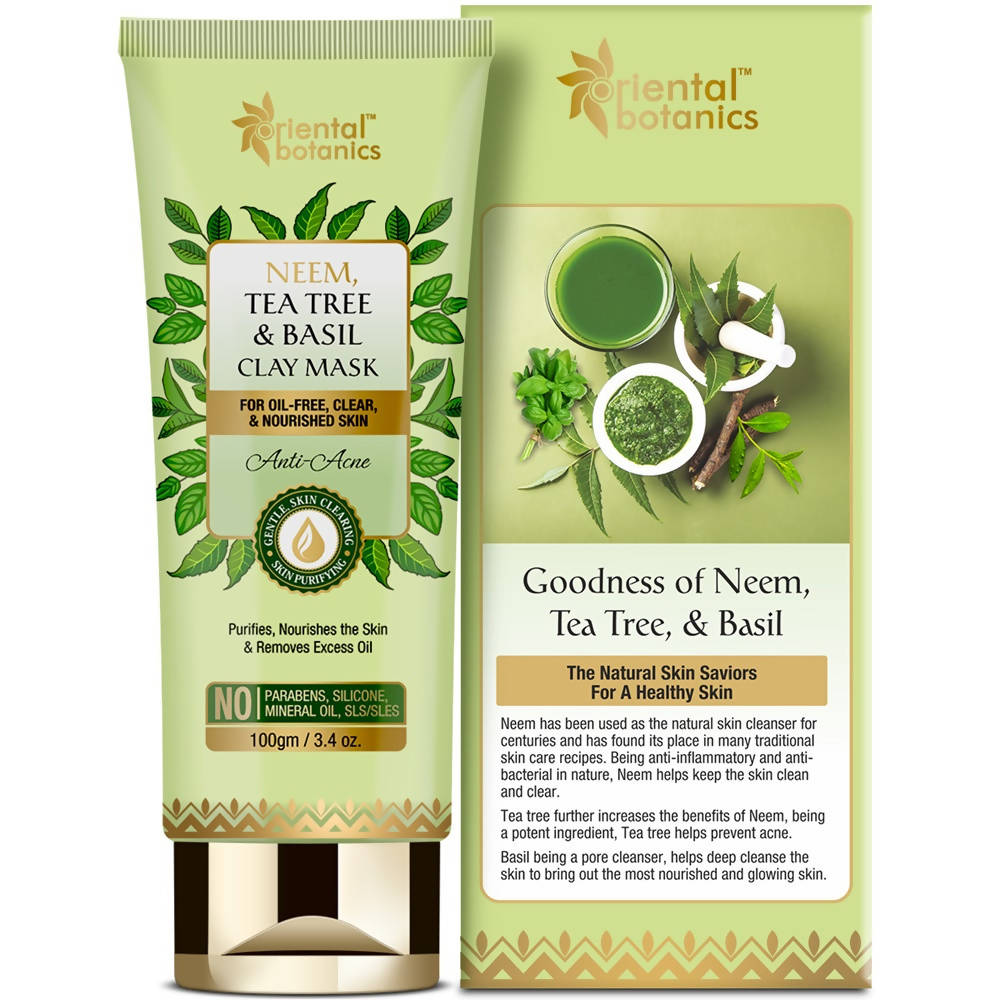 Oriental Botanics Neem, Tea Tree And Basil Anti Acne Clay Mask