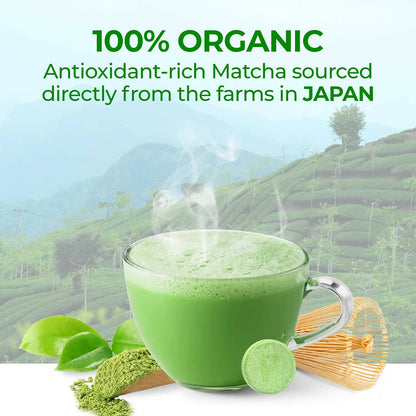 PLIX The Plant Fix Japanese Matcha Effervescent Tablets for Dark Circles - Lemon - DrMediCart