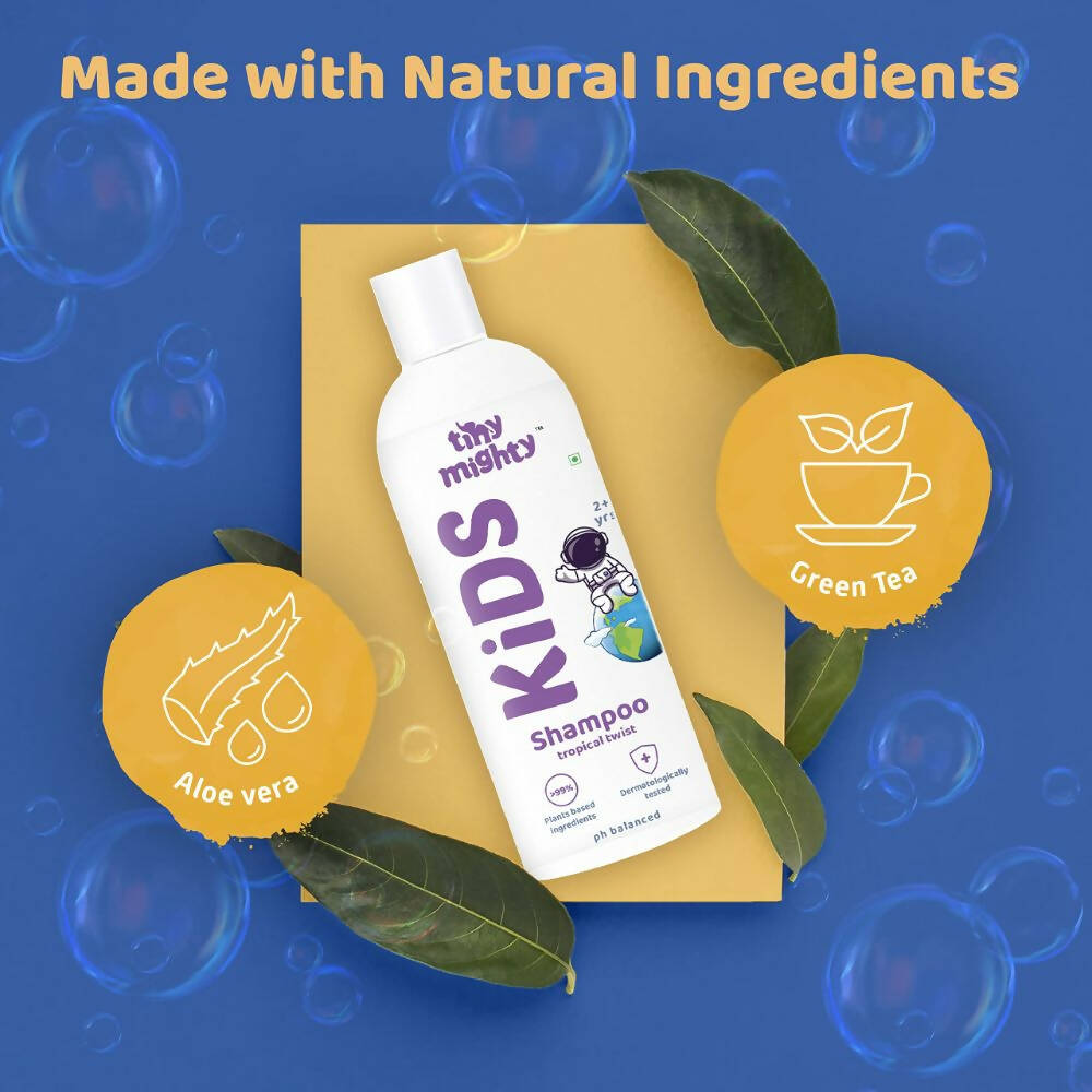 Tiny Mighty Plant Based And Natural Kids Shampoo, Body Lotion, Body Wash & Hair Oil Combo - Drmedicart