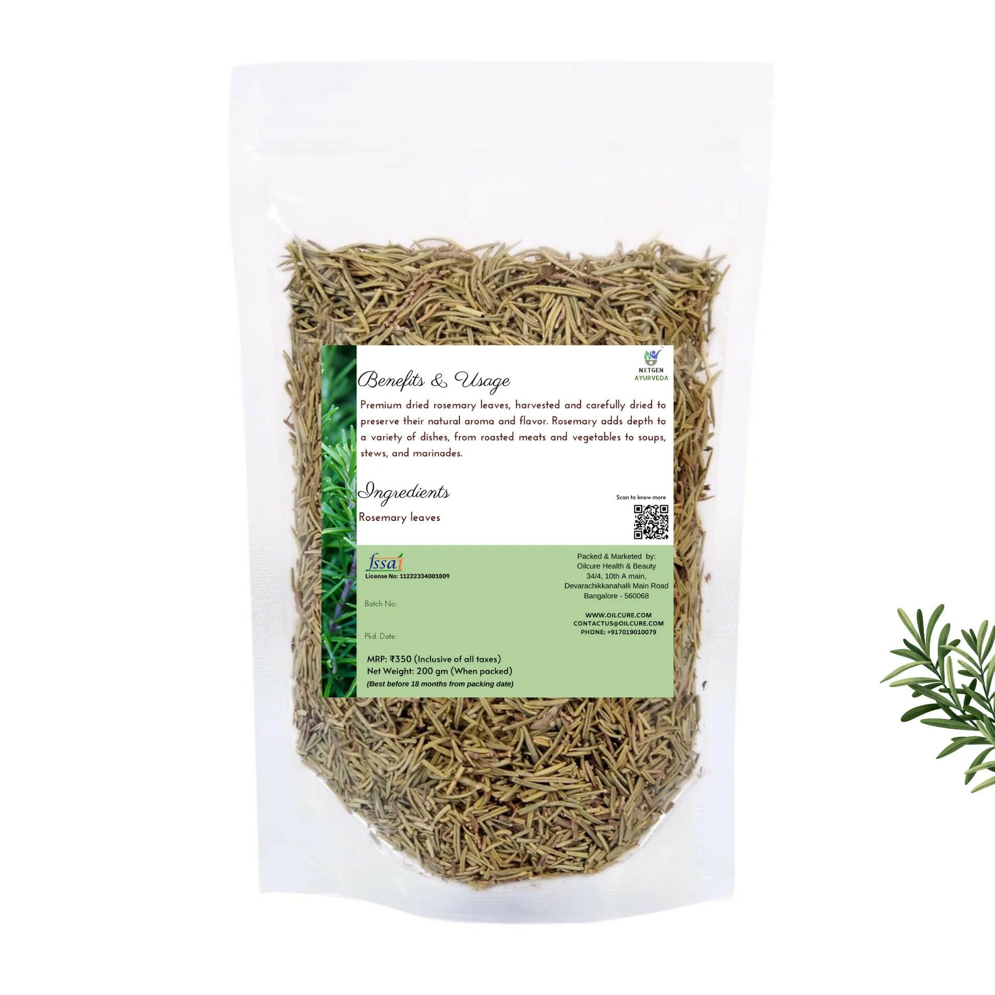 Oilcure Rosemary Leaves Dried