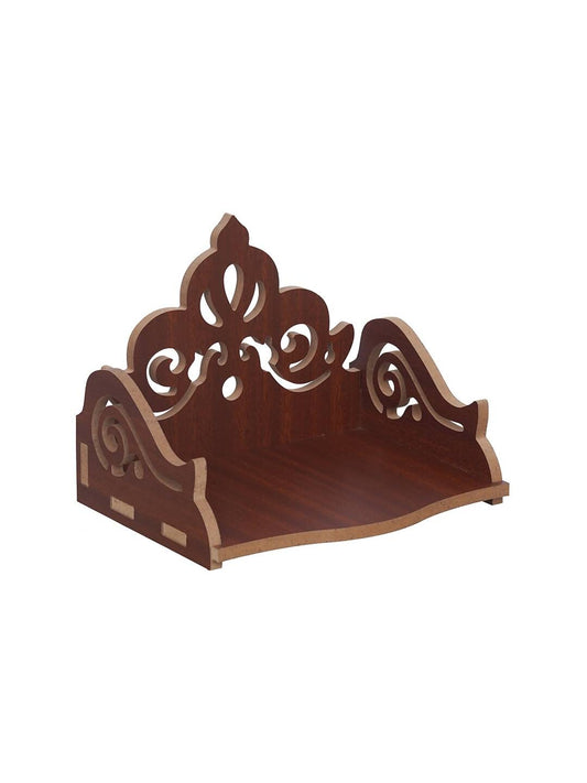 eCraftIndia Brown Decorative Beautiful Wooden Pooja Temple