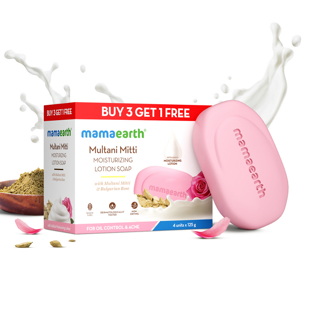 Mamaearth Multani Mitti Moisturizing Lotion Soap (Buy 3 Get 1 Free)