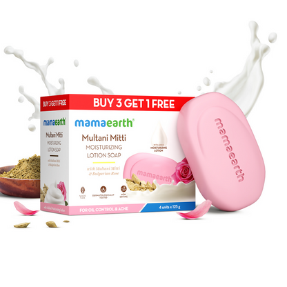 Mamaearth Multani Mitti Moisturizing Lotion Soap (Buy 3 Get 1 Free)