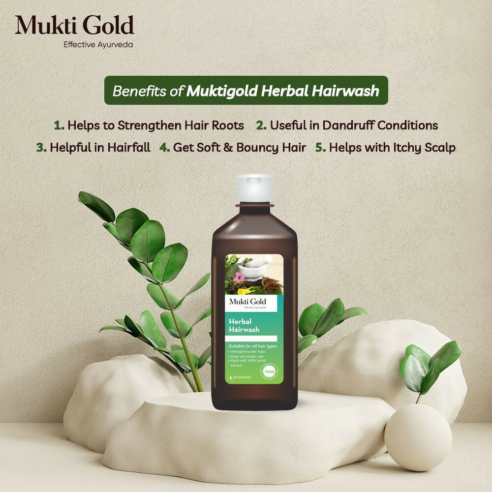 Axiom Mukti Gold Herbal Hair Wash (Flip Top)