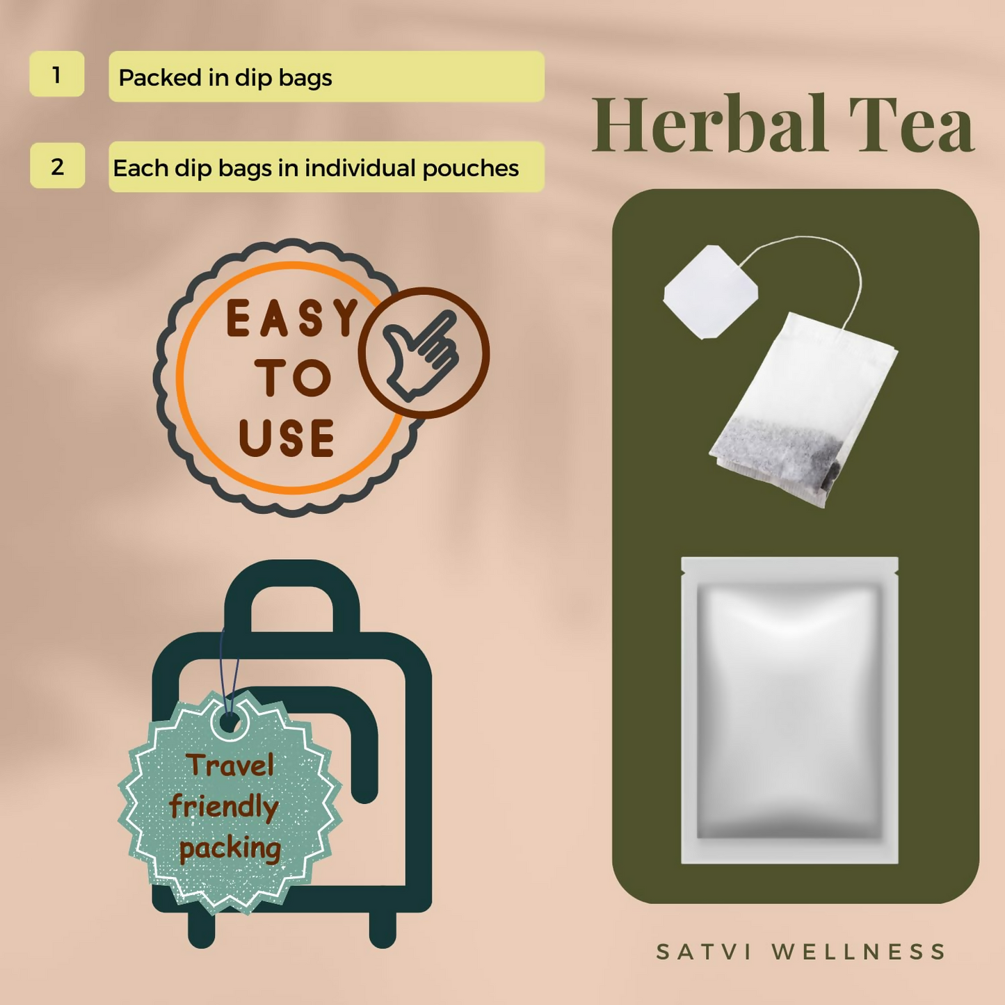 Satvi Wellness Neem Herbal Tea Bags