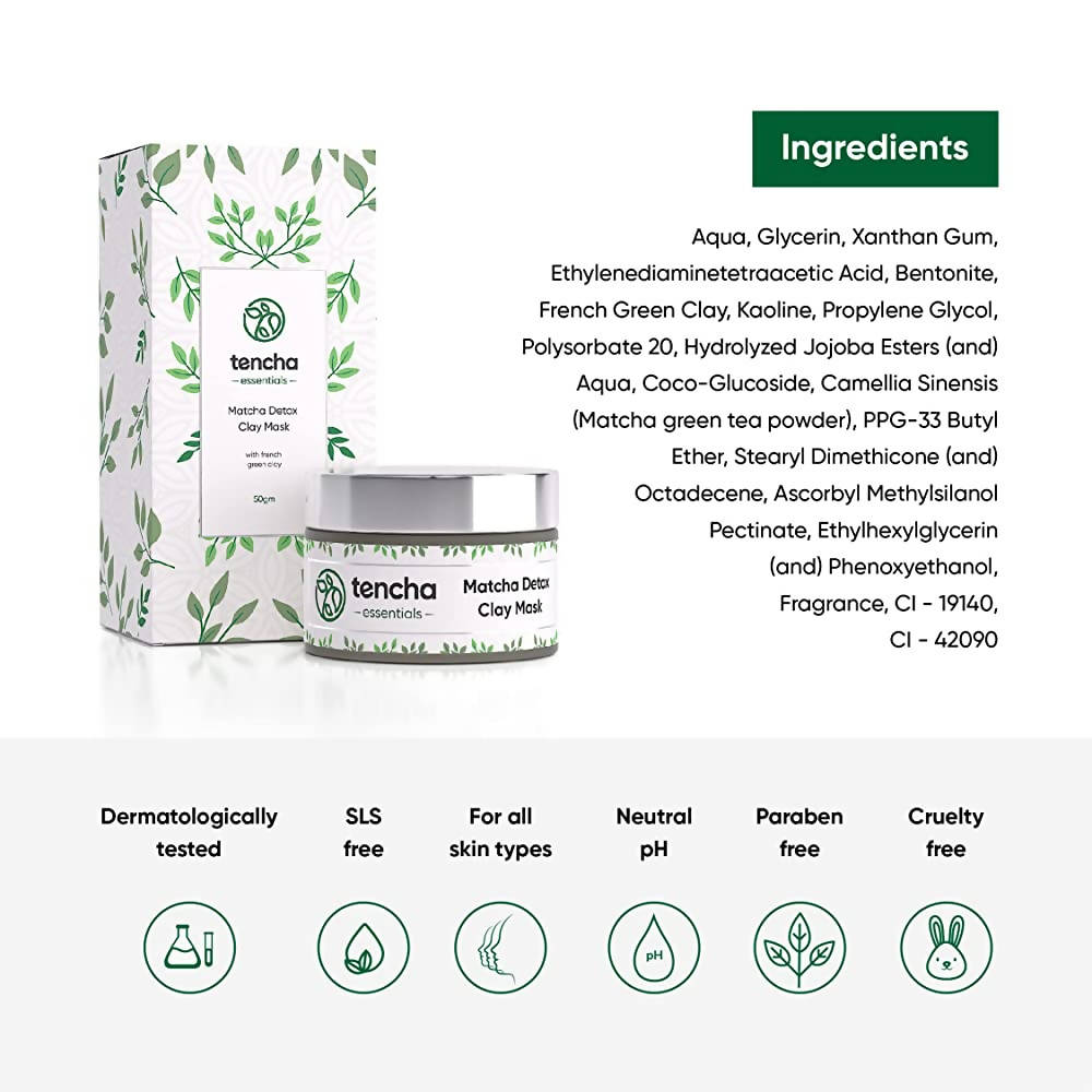 Tencha Essentials Matcha Detox Clay Face Mask
