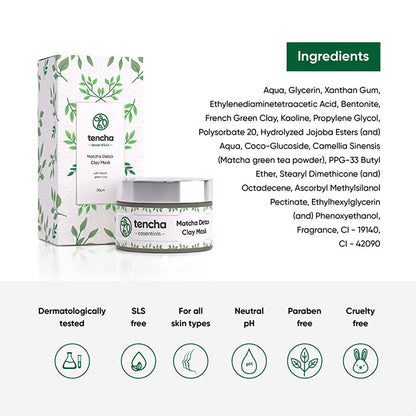 Tencha Essentials Matcha Detox Clay Face Mask